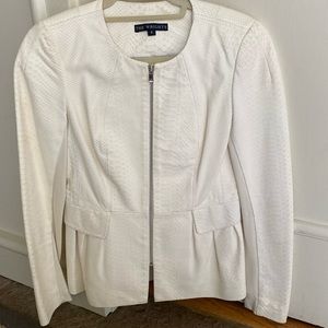 Leather Size 4 zip up jacket- Brand -The Wrights